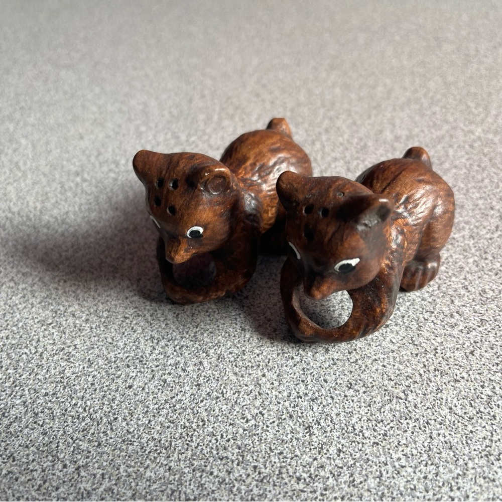 Vintage Brown Cub Bears Salt & Pepper Shakers